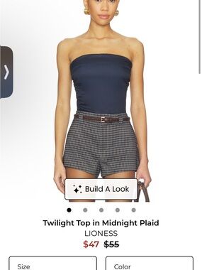 NWT Lioness Twilight top in Midnight Plaid
